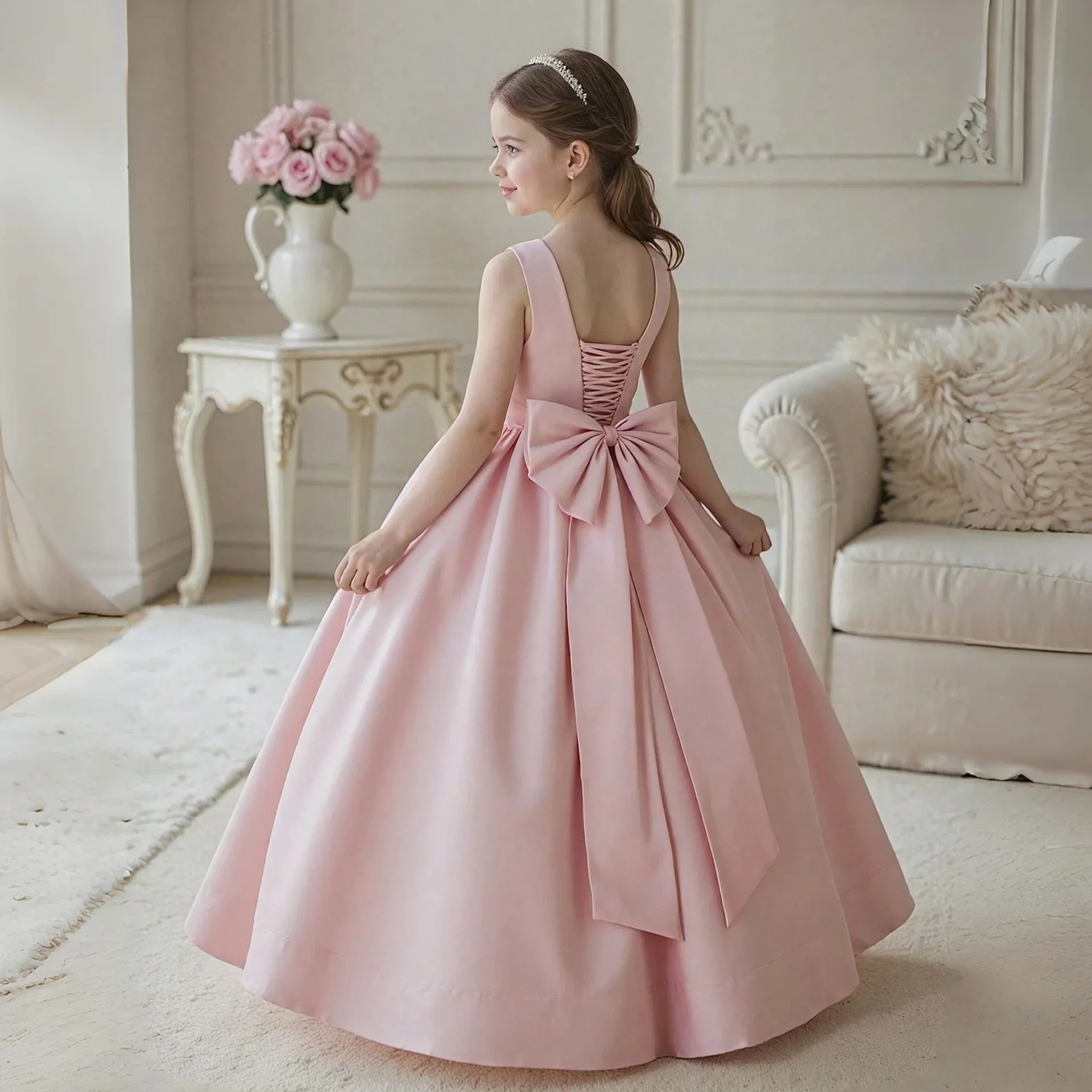 

Girls Party Dresses Wedding Prom Gown luxury Teenage Dresses For Girls Princess Dress 2-14Y Girl's Ceremonial Piano Formal Gown
