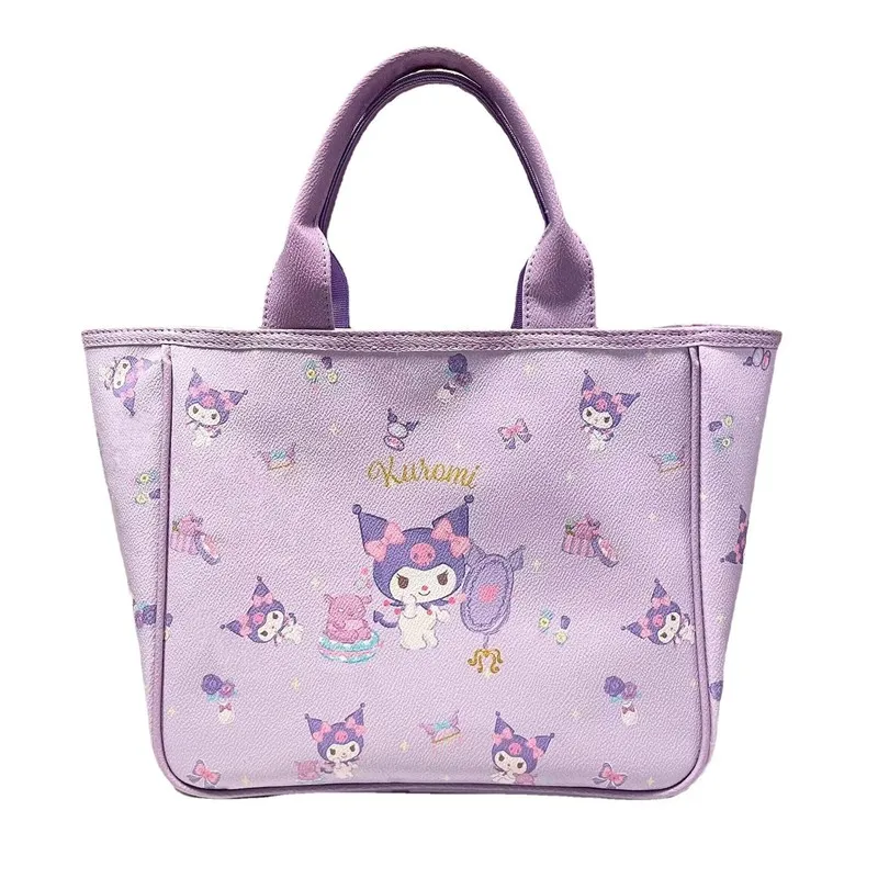 New Sanrio Kuromi Handbag Cartoon Pattern Creative Personality Melody Large Capacity Handbag Fashionable Simple Casual Handbag