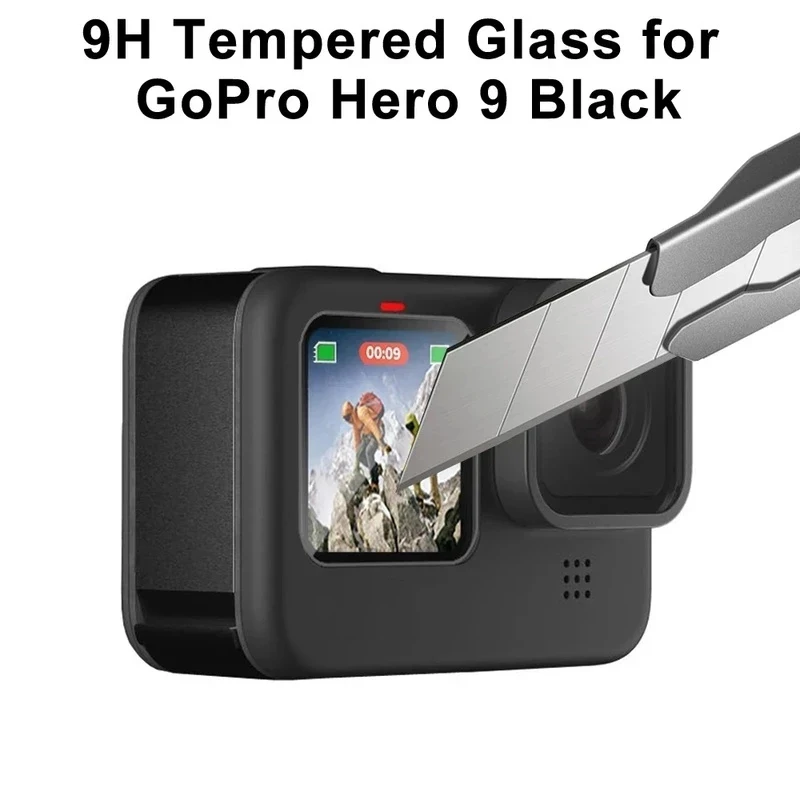 6/3Pcs HD Tempered Glass for GoPro Hero 11/10/9 Front Screen&Lens Protector Glass Film for HERO 11 10 9 Black Action Camera