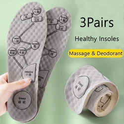 Massage Acupoints Arch Support Plantar Fasciitis Template Insole Deodorant Healthy Insoles for Shoes Men Women Shoe Sole Pads