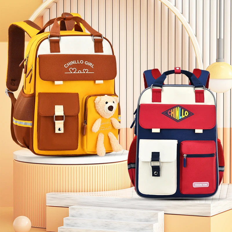 School Bags Korean Style Boys Girls Bookbag High School Children Backpack Multi-pocket Primary School Bags For Teens Girls