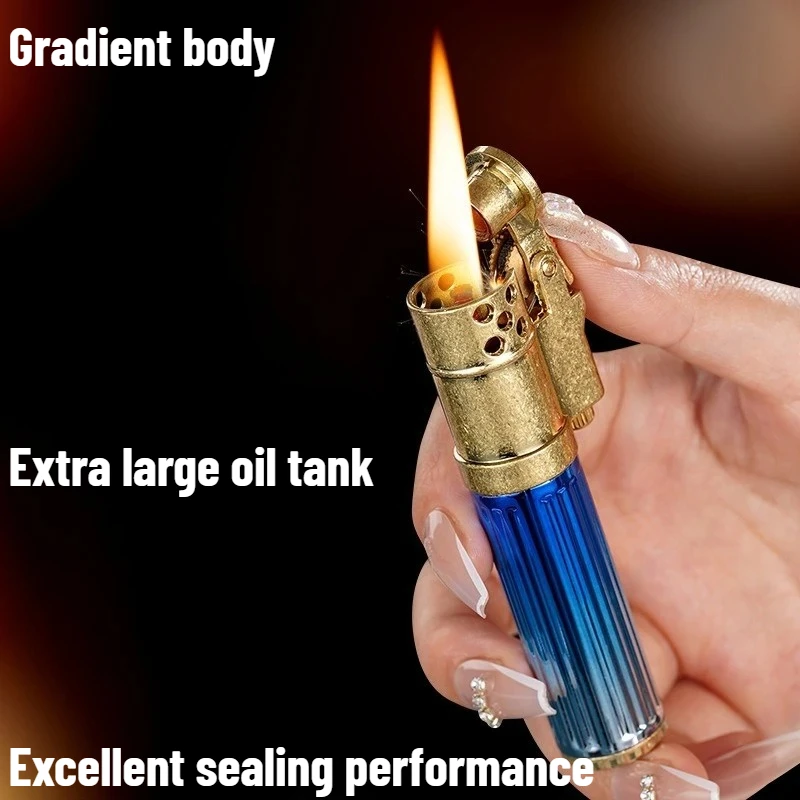 Transparent  Machine Retro Grinding Wheel Lighter Compact Portable  Lighter Cross-border New and Unique Products