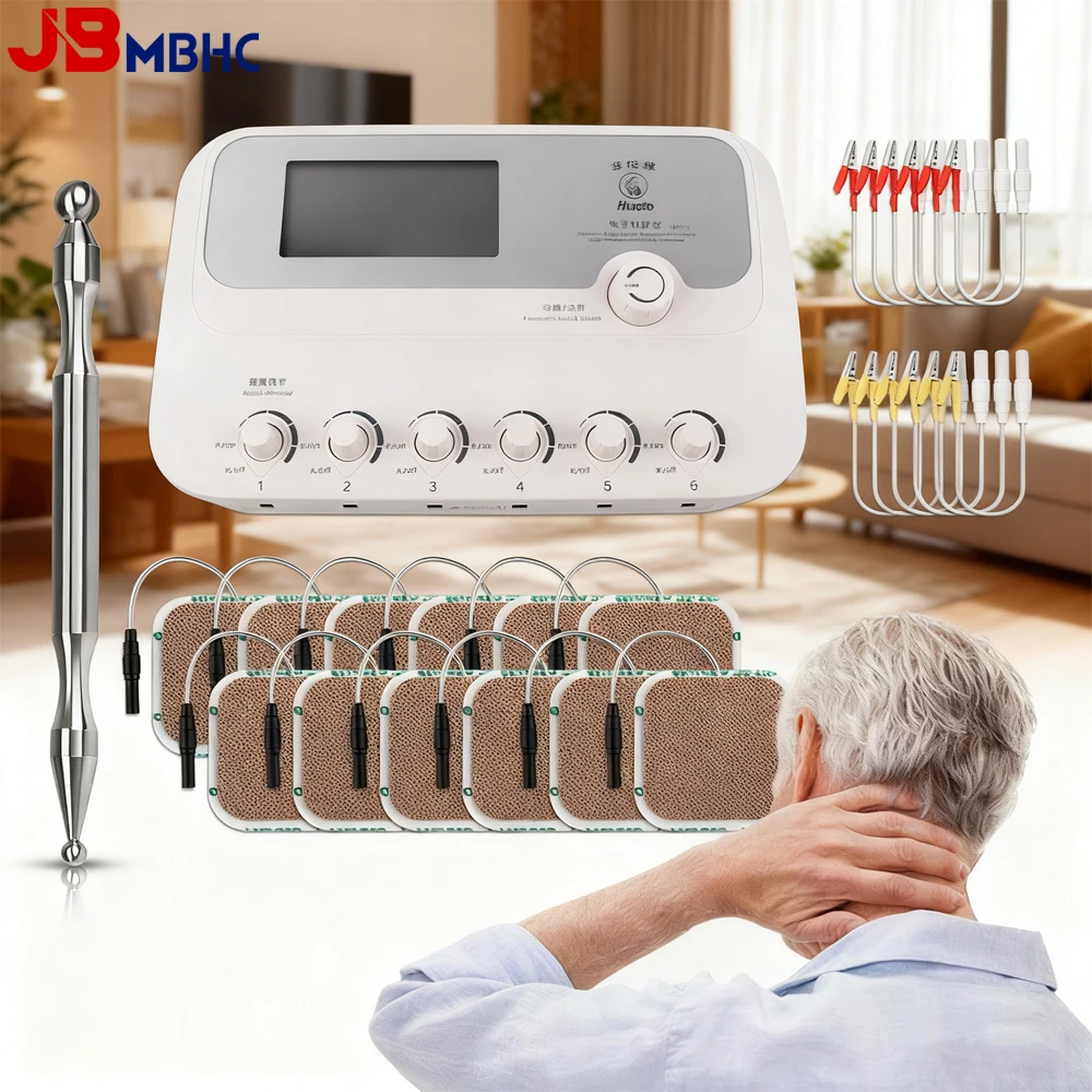 

Профессиональный 6-выходов электротерапевтический импульсный массажер для стимуляции мышц, 3 режима, электрический акупунктурный стимулятор с массажной ручкой