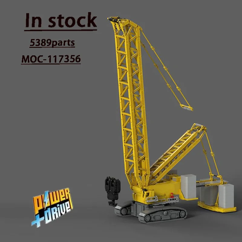 

MOC-117356 Electric LR 11000 Mk1 Crawler Crane Building Block Model• 5389 Parts MOC Creative Kids Building Blocks Toy Gift