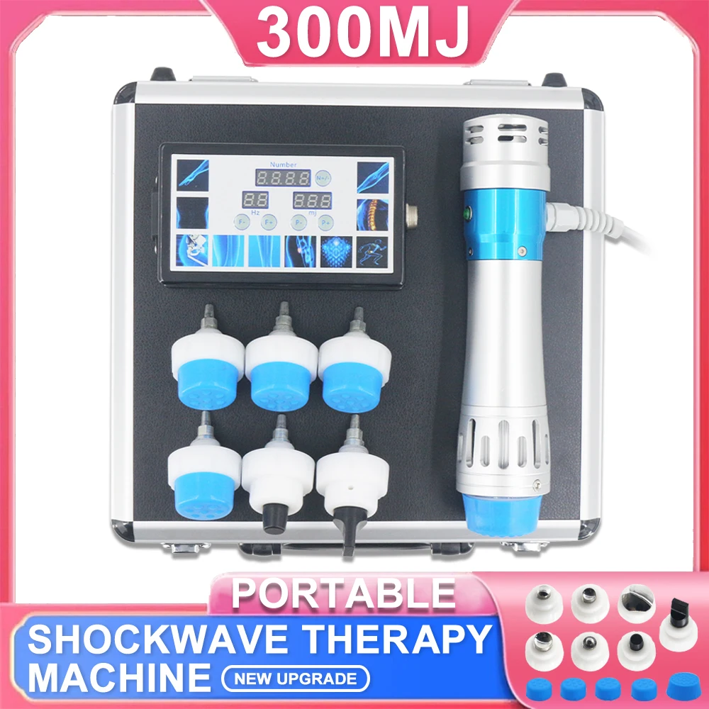 

300MJ Portable Shockwave Therapy Machine Body Relax Massage For ED Treatment Waist Neck Pain Relief New Shock Wave Equipment