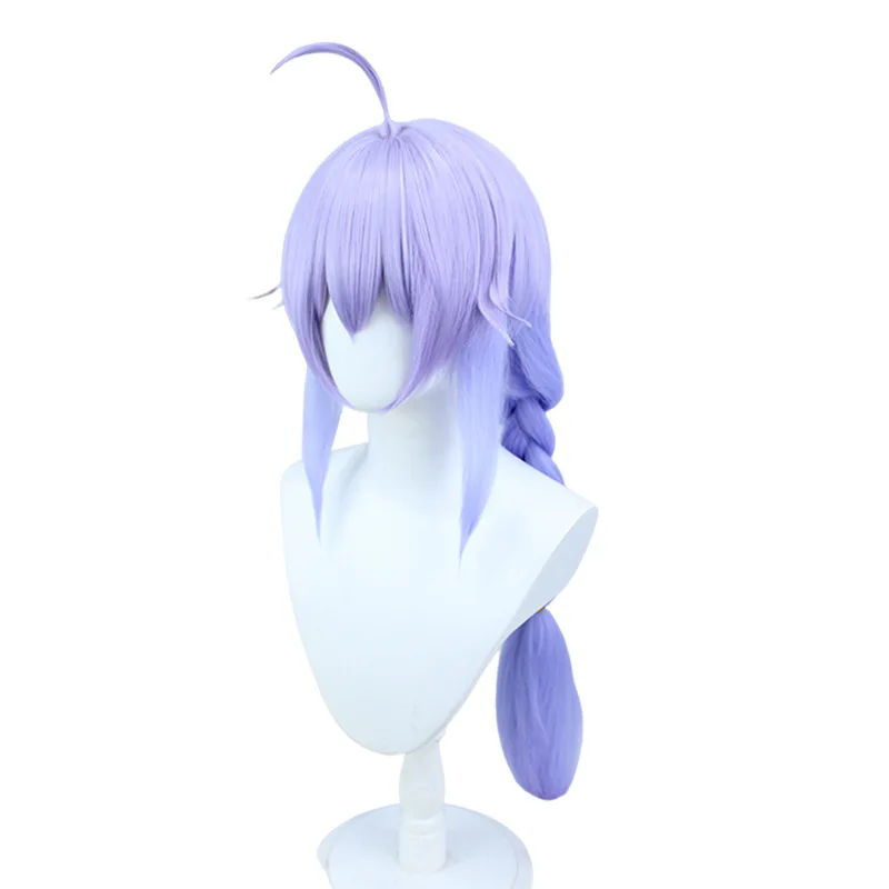 باروكة كوسبلاي لـ Huыhuài Xīngqiongen Tiêd Lao Bei Lù مع شعر مقلد لفروة الرأس بحجم مختلط وشعر متدرج أرجواني وأزرق #2