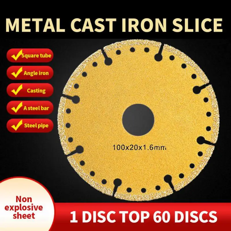 100mm Diamond Saw Blades Metal Brazing Iron Rebar Stainless Steel Cutting Round Discs Set Angle Grinder Disk Cut Off Wheel Tools