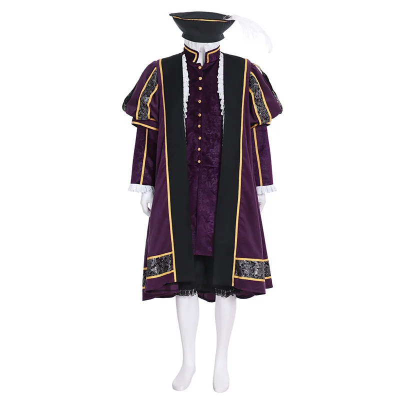 

16th Century Medieval Tudor Dynasty King Elizabeth Henry VIII Cosplay Costume Renaissance Tudor Dynasty Knight Lord Costume