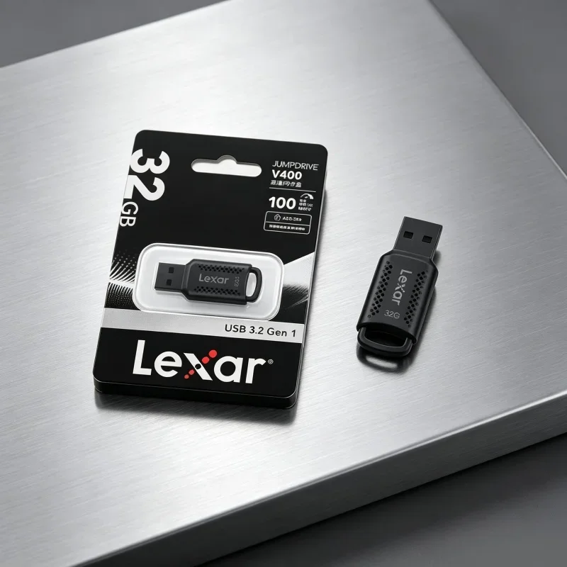 Lexar V400 USB 3.2 Gen1 Portable U Disk Mini Flash Drive Memory Stick Pen Drive For Computer Laptop Office Document Storage
