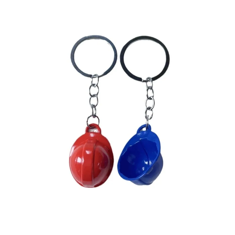 Best Wishes Funny Safety Helmet Keychain Ornaments Friendship Hard Hat Pendant Mini Creative Bag Hanging Backpack Accessory