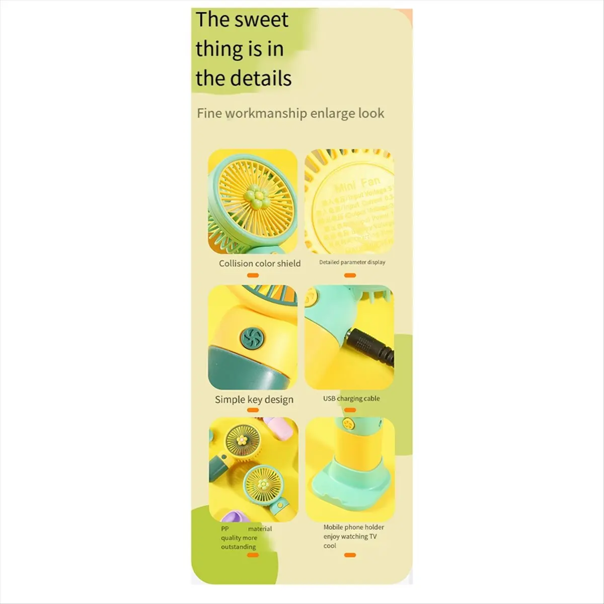 

HGHO 2-in-1 Cute Fan Phone Stand, Portable with Strong Airflow & Stable Support for Summer Cooling & Movie Watching D