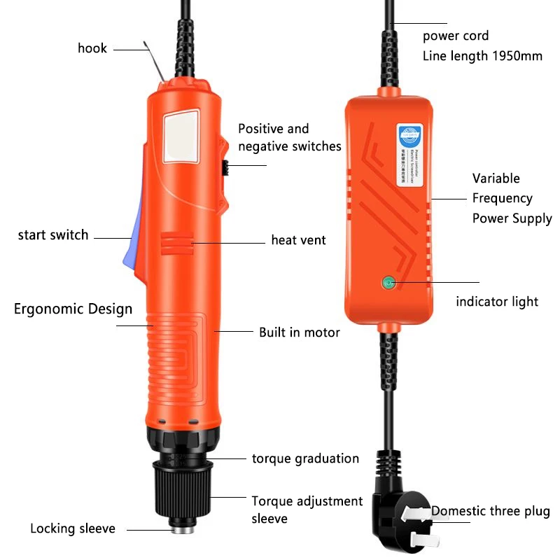 

Electric Screwdriver Industrial Torque Electric Screwdriver DDK 801 Fully Automatic 220 Straight Handle Speed Regulation
