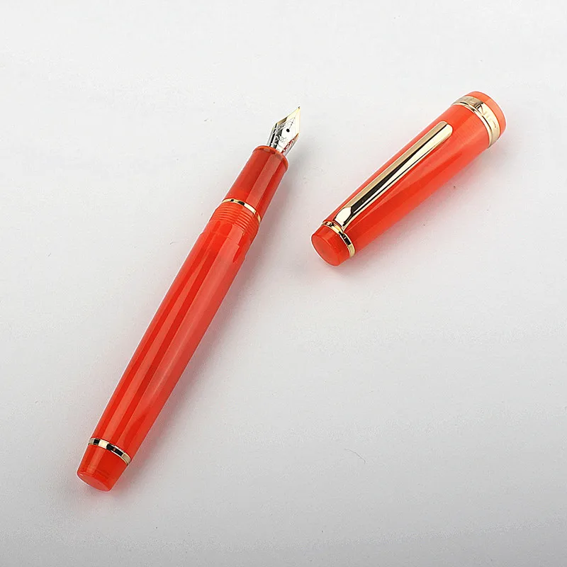 Jinhao 82 Fountain Pen Acrylic Ink Pen Spin Golden EF F Nib Elegante Business Office School Supplies Writing Pen