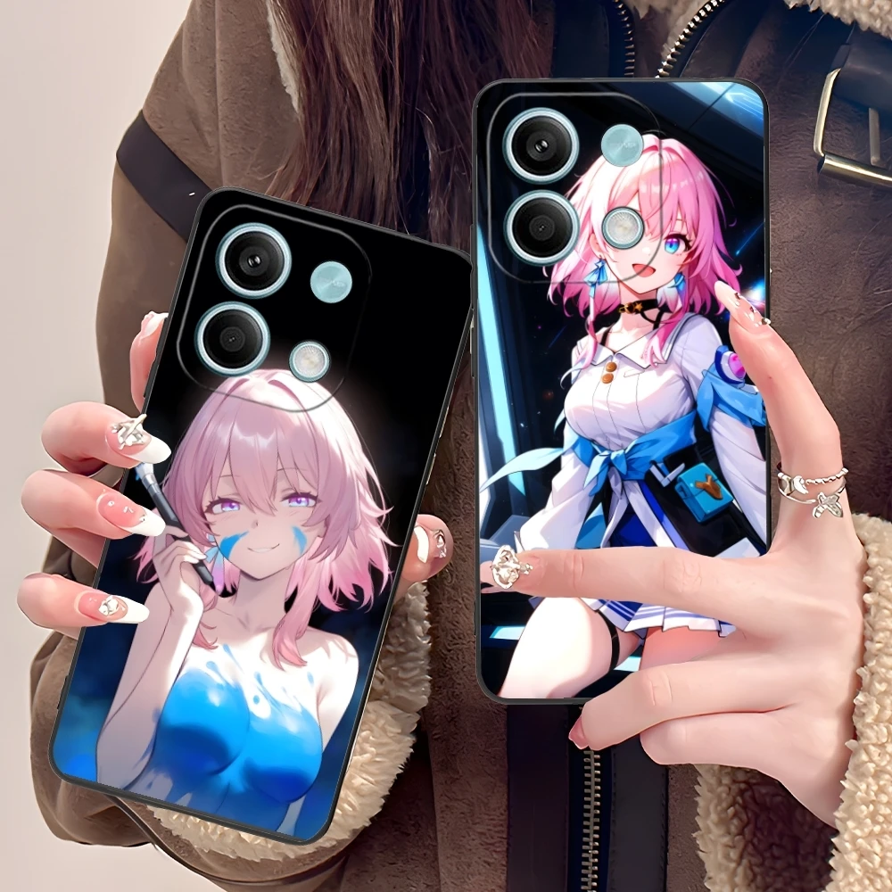 Honkai Star Rail March Mobile Phone Case for Xiaomi POCO M6 M5 M4 M3 X6 X5 X4 X3 F6 F5 F4 F3 F2 C40 Pro GT 5G Black Cover