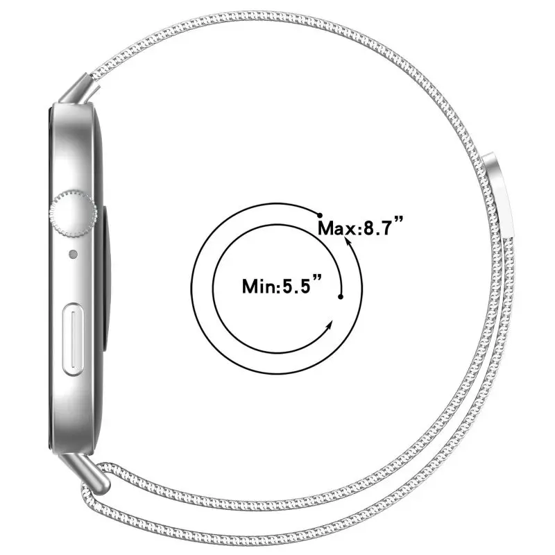 Correa de acero inoxidable para reloj inteligente Huawei, pulsera magnética Milanese Loop, Fit3, funda de muñeca, Correa