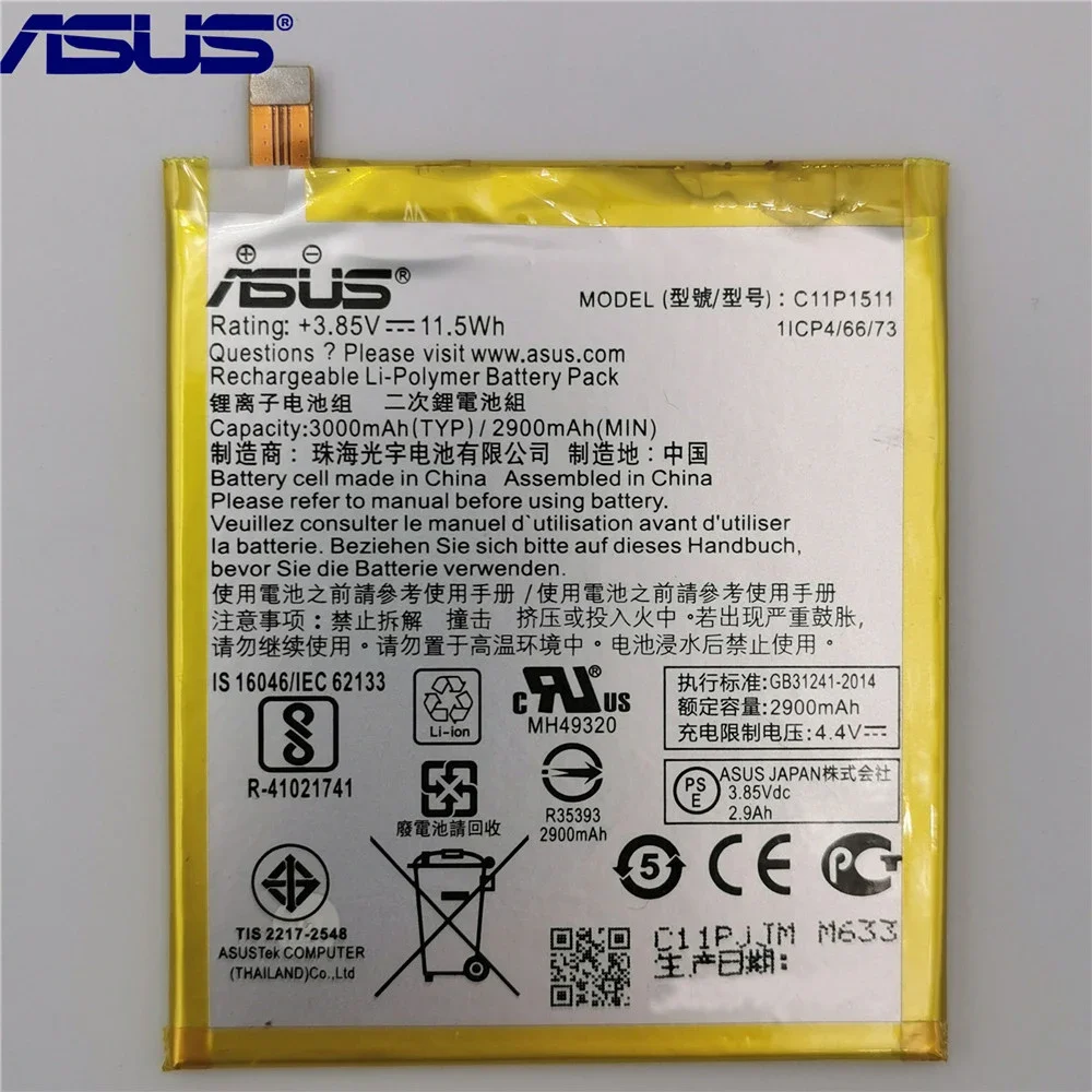 Batteria originale ASUS ad alta capacità C11P1511 per ASUS Zenfone3 Ze552kl Z012da Z012de 2900mAh + strumenti gratuiti