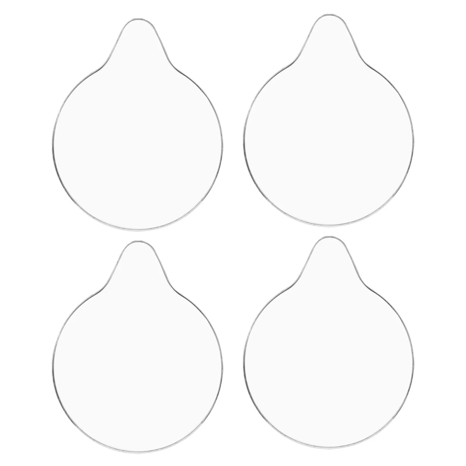 4Pcs Rain Sensor Adhesive Film Clear Silicone Gel Pads Universal Auto Windshield Replacement Mounting Film 1.30x1.06x0.08in Rain
