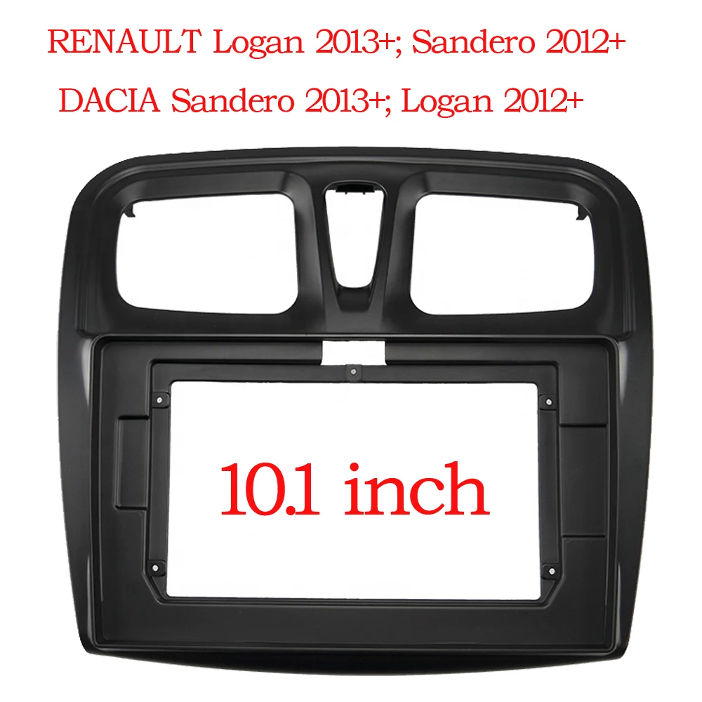 HAOCHEN 2 Din 10.1 Inch Car Radio Fascias for RENAULT Sandero Symbol Logan 2014+ Dashboard Frame Installation DVD Gps Mp5 Player