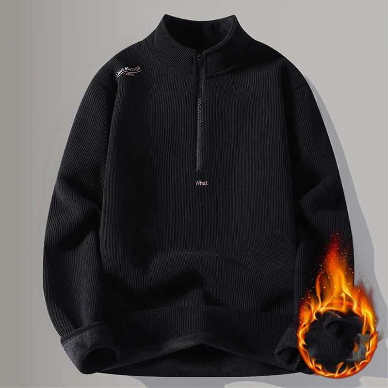 Autumn Fashion Sweater Male Men Clothing Pullover Men's Streetwear Casual Knit Men's Jumpers Spring Sweat-shirt Solid Color