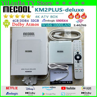[Genuine]Mecool KM2 Plus Deluxe Best Android11 TV Box Global Version Google Certified Netflix 4K ATV 5G WiFi6 Hot inSaudi Arabic