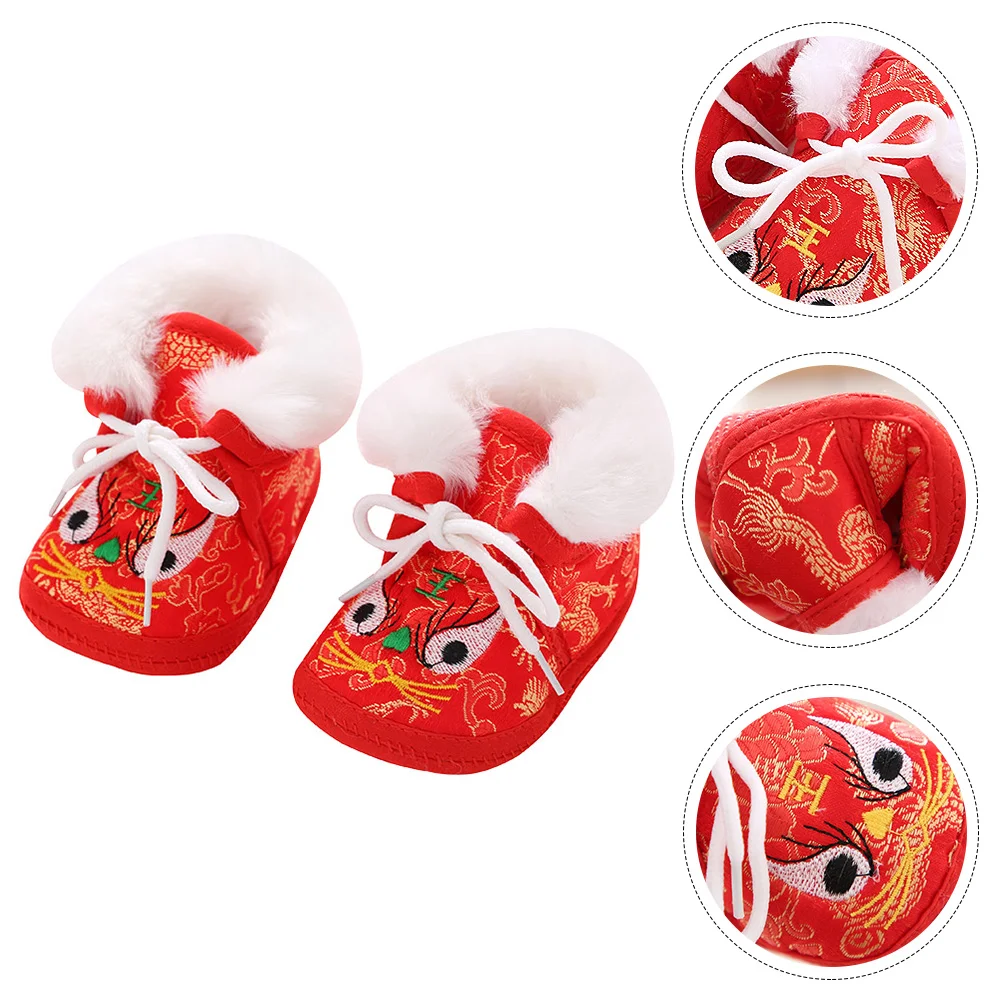 Cartoon Keep Warm Embroidered Footwear Slippers for Kids Thicken Children Leisure Shoes Cotton Baby