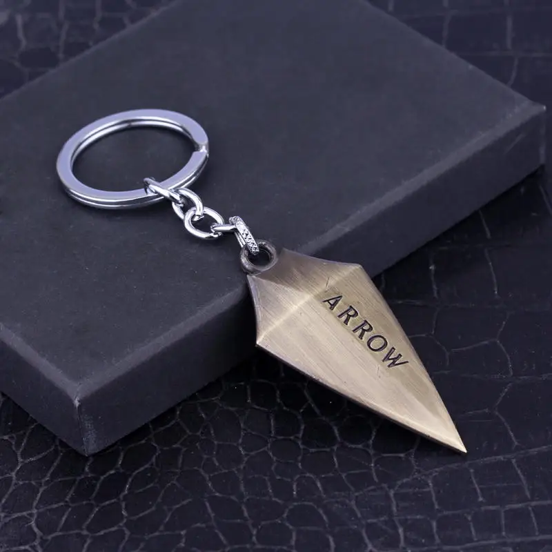 Movie Series Comics Seta Logotipo Chaveiro para Homens, Liga, Chaveiros de Metal, Corrente Chave Verde, Presente Da Jóia