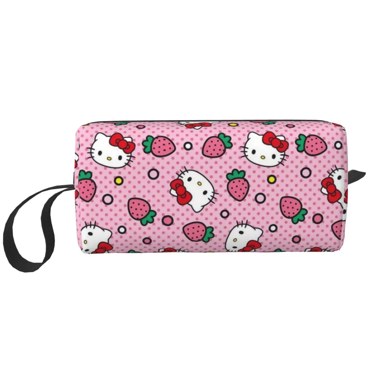 

Cute Cartoon Makeup Bag Travel Cosmetic Bag for Men Women Pink Hello Kitty Toiletry Bag Dopp Kit