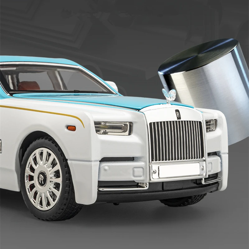 1/18 Rolls Royce Phantom Alloy Luxy Car Model Diecasts & Toy Vehicles Metal Car Model Simulation Sound and Light Childrens Gifts