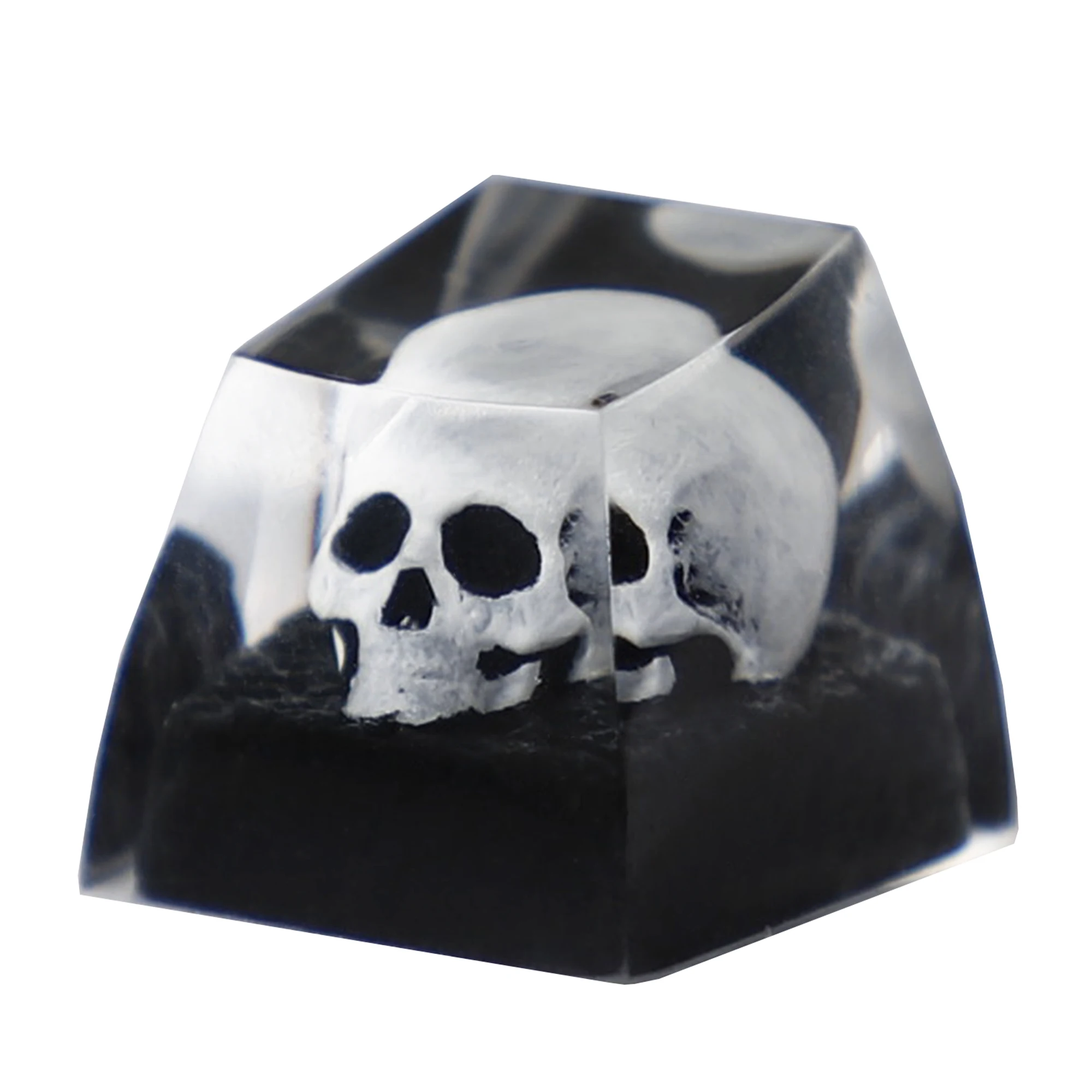 YMDK Epoxy resin Skull Personalized Keycaps Creative Homemade Custom Keycaps for MX Mechanical Keyboard