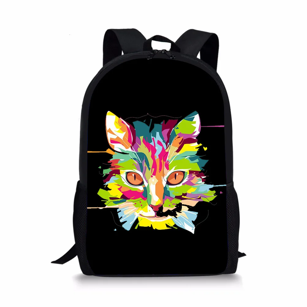 Cartoon Bunte Katze Muster Rucksack Kinder Schule Tasche Jungen Mädchen Studenten Buch Tasche Casual Rucksack Teenager Reise Rucksack