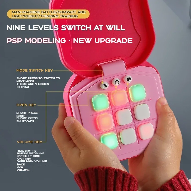 新しい子供向け電子玩具ゲーム ナインズアンドクロスゲーム 記憶力トレーニング 無限ポータブルトラベルゲーム 子供と大人向け