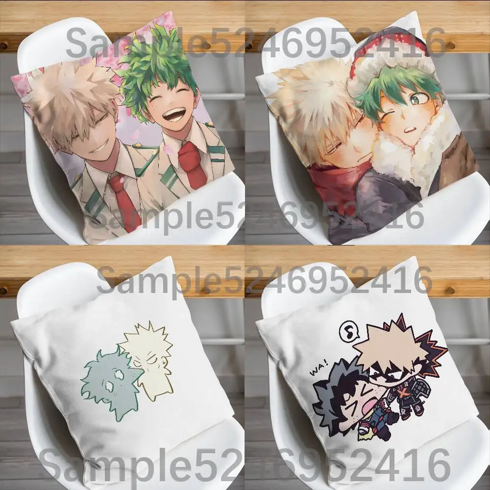 B-Bakudeku Hero Anime A-Academia Pillow Case Cover Square Sofa With For Pattern Comfortable Cushion suitable Of Room