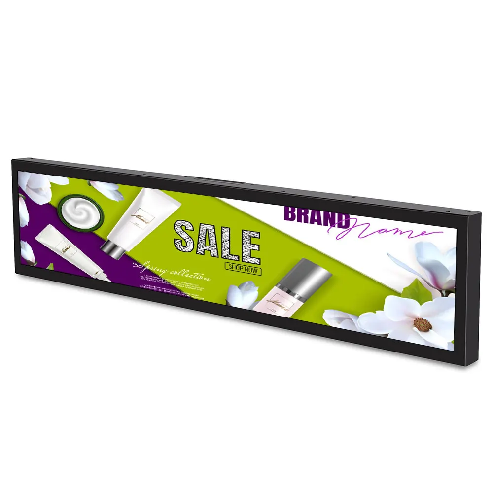 

Outdoor Android Shelf Strip Bar Lcd Digital Signage Type Stretched Screen Wide Advertising Display