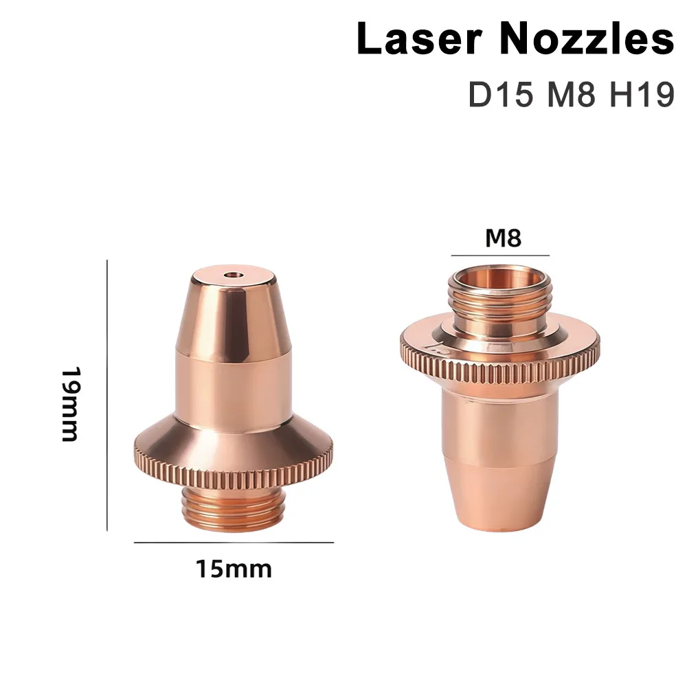 3D Laser Nozzles D15 M8 H19 for OSPRI High Speed Cutting Machine Patrs FSN08 LC Series Consumable Pure Copper