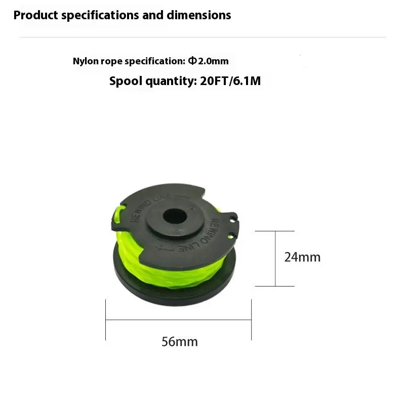 1Pc Pengganti Spool Pemotong Rumput Plastik Untuk Ryobi RAC143 36V 20FT Auto Feed Cordless Weed Eater Spool Line Alat Kebun