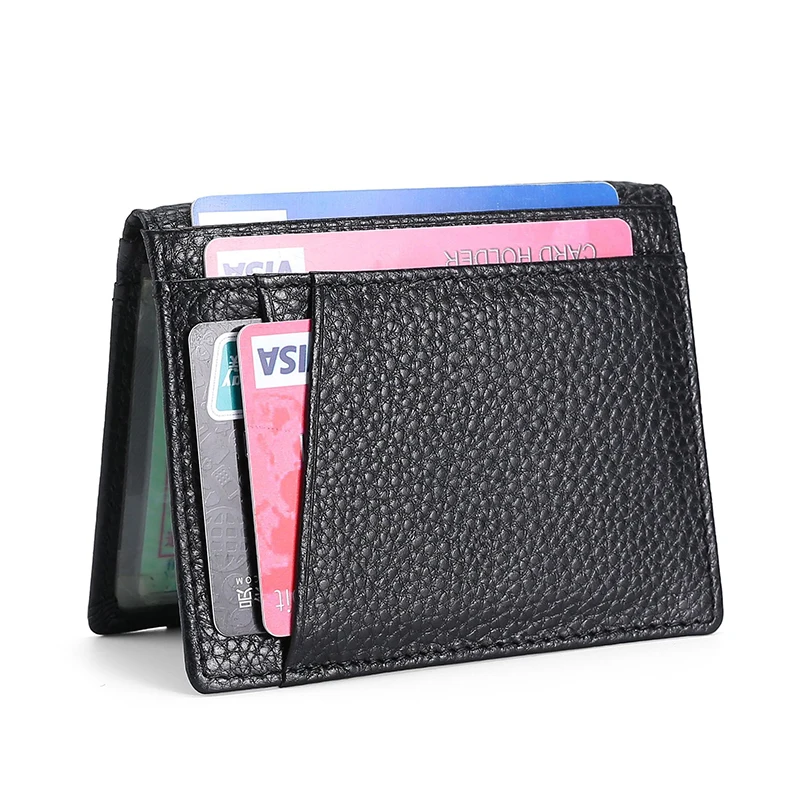 Card Bag Business Wallet Multifunctional Business Card Bag Clip Card Set Multi-Card Bits Driver License Storage Leather Card Bag