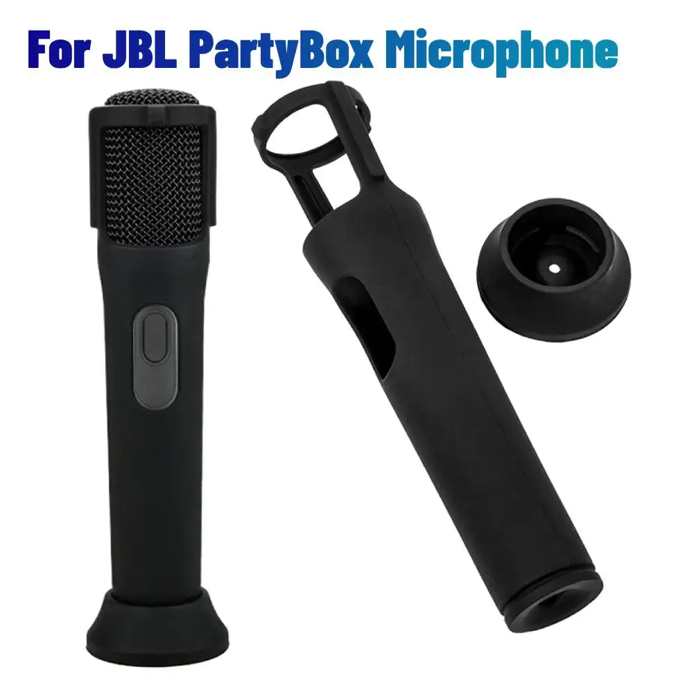 Funda de silicona con mangas antideslizantes para micrófono, funda para micrófono inalámbrico JBL PartyBox