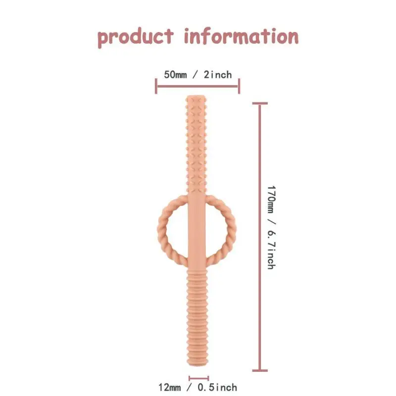 Kids Chewing Tube for Speech Therapy Food Grade Teeth Massager Oral Muscle Trainer for Autistic Toddlers