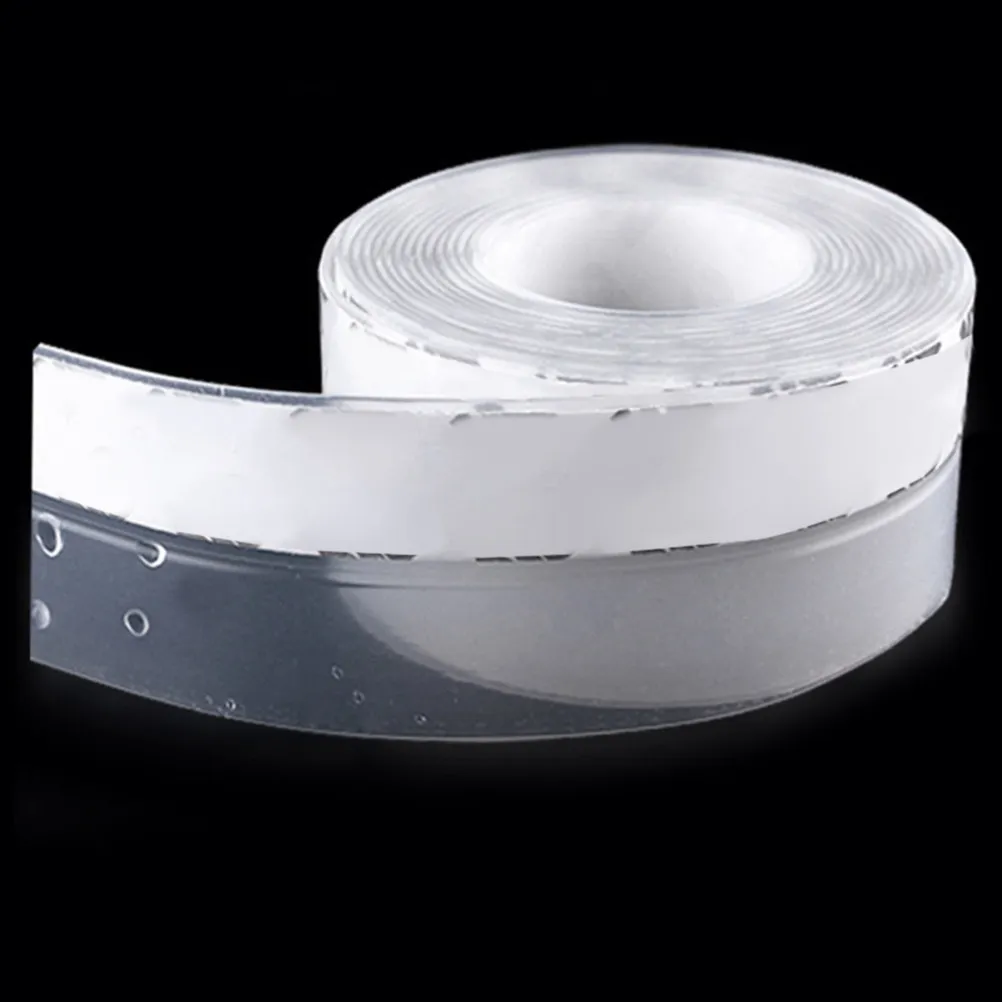 

1 Roll 5M Sealing Strip Roll Soundproof Waterproof Weatherproof Silicone Adhesive Tape for Doors Windows Glass Shower Room 25Mm