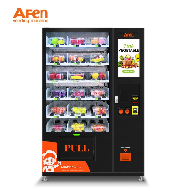 AFEN Upgraded Elevator Glass Bottle Vending Machine With Lift System