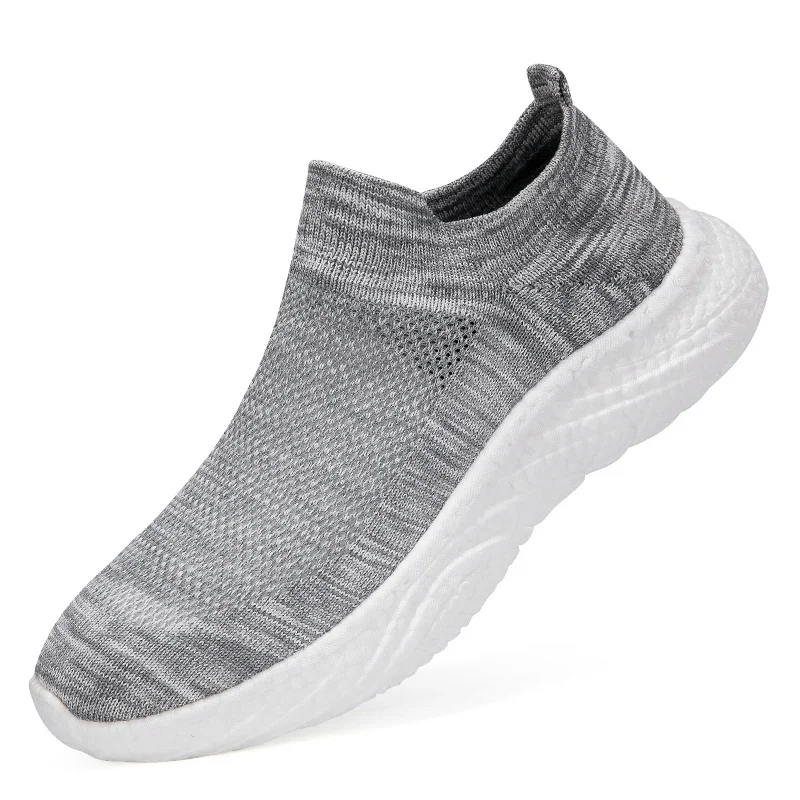 Women Men Sneakers Low Top Casual Shoes Breathable Mesh Outdoor Sneakers for Running Walking Solid Sock Shoes Plus Size 35-45