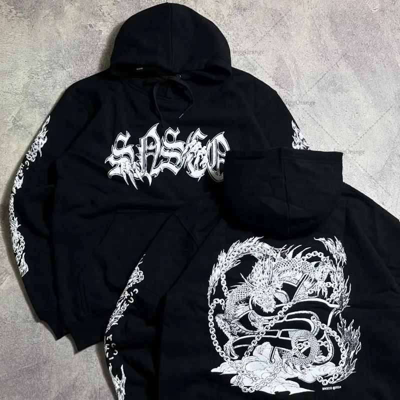 

American Street Hip-hop Casual Loose Personalized Letter Pattern Hoodie Men Harajuku Y2K Fashion Versatile Sweatshirt Women