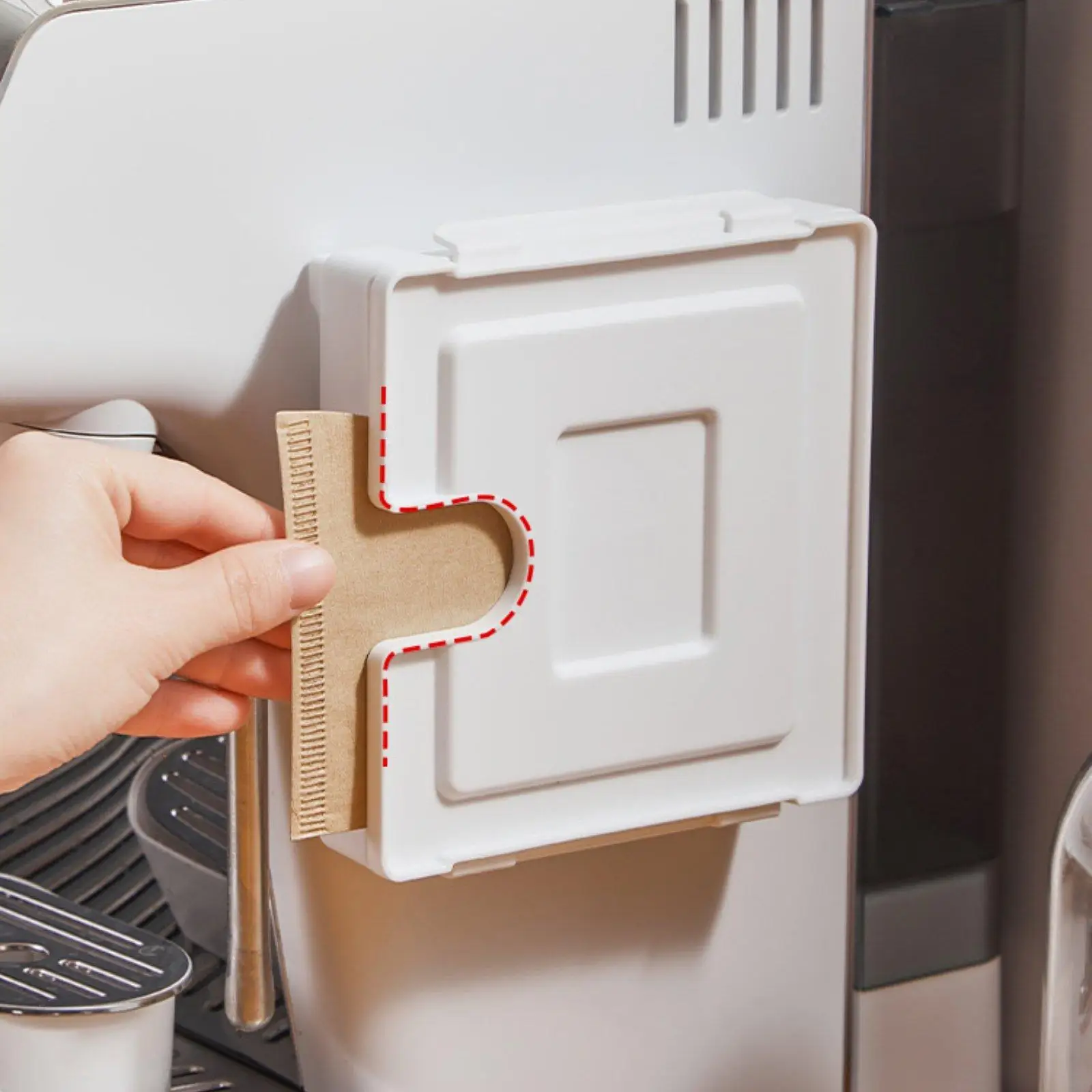 Stick-on Filter Paper Dispenser Japanese Design Stick-on Filter Paper Storage