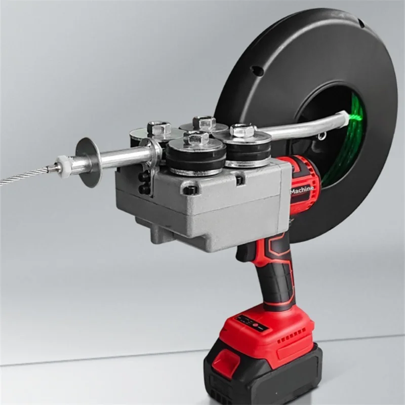 Automatic Electric Lithium Battery Wire Threading Machine 40m/min Plumber Cable Puller Pipe Lead Threader