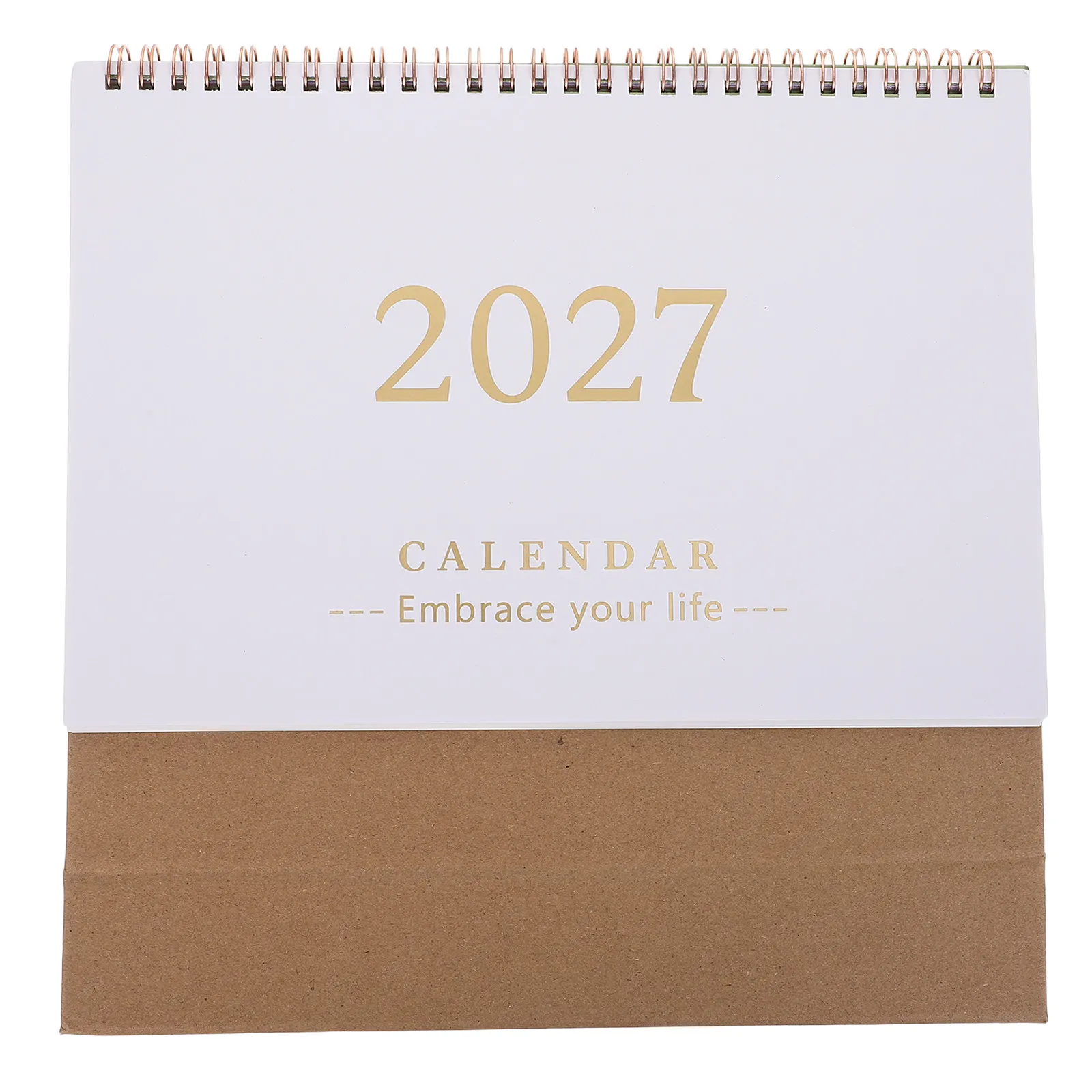 2027 Standing Desk Calendar Spiral Bound Paper Table Calendar for Teachers Students Professionals - Space Saving Monthly