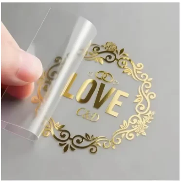 Custom Transfer Mirror 3D Silver Sticker DTF UV Gold Decal Brand Company Logo Vinyl Crystal Raised Acrylic Label Waterproof DIY