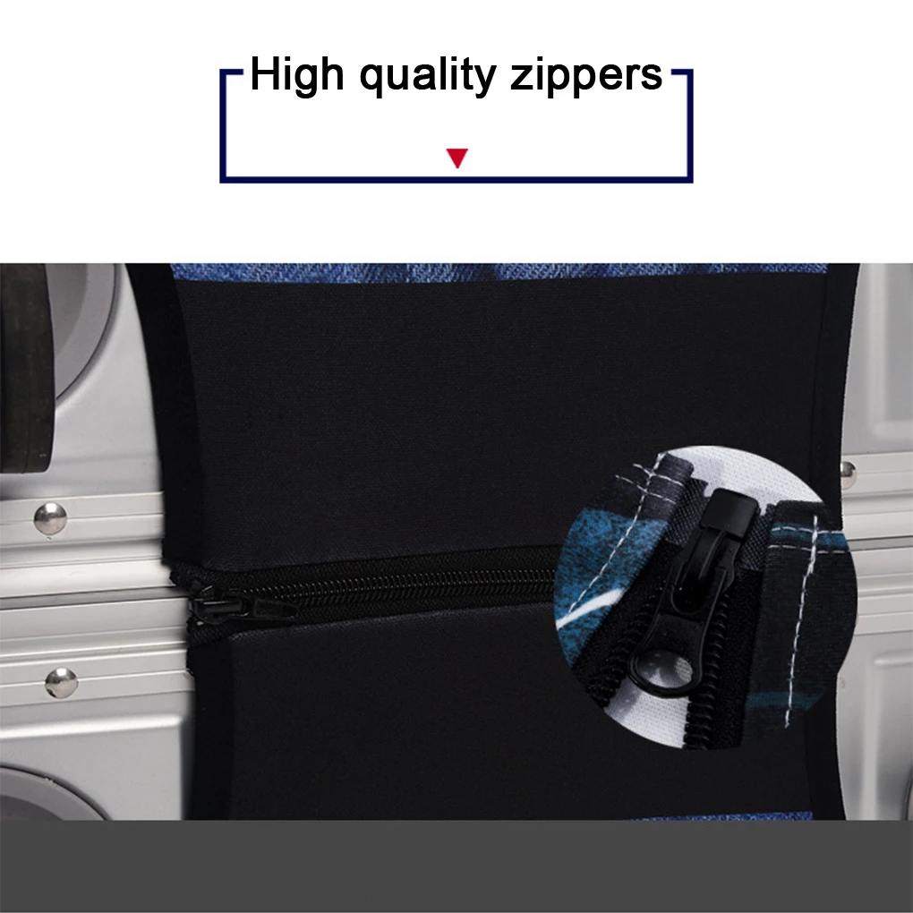 Tear-resistant Suitcase Case With Non-sliding Hidden Zippers Protective Luggage Cover Polyester Made