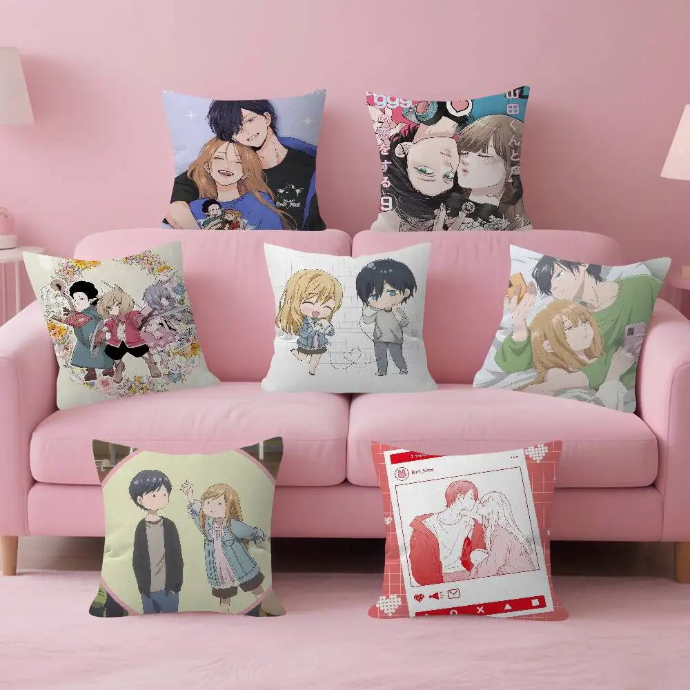 Anime My Love Story With Yamada-kun At Lv999 Cushion Cover Inches Farmhouse Decor Home Throw Pillow Covers for Couch Decorations