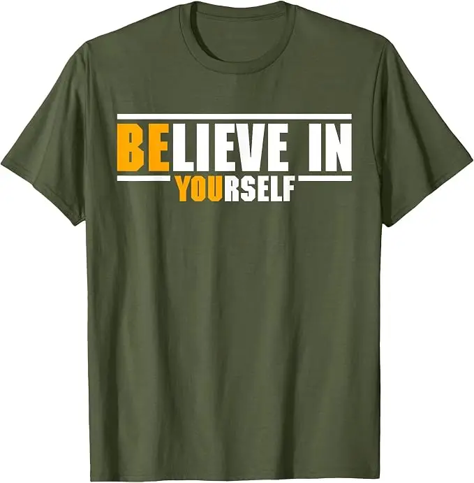 Glaube an dich selbst, motivierende Inspiration, positives Zitat, T-Shirt, Y2k Be You Saying Tee, Buchstaben-Print, Grafik, tolle Kleidung – Detail 10