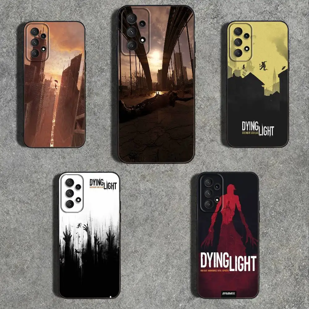 

D-Dying L-Light Phone Case For Samsung Galaxy A73,31,32,72,41,53,52,71,22,5G,Note,J7,8,9 Soft Black Cover